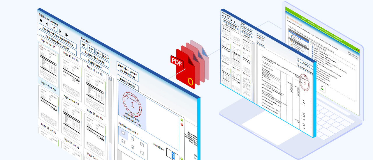 Editeur PDF et tampon des pièces